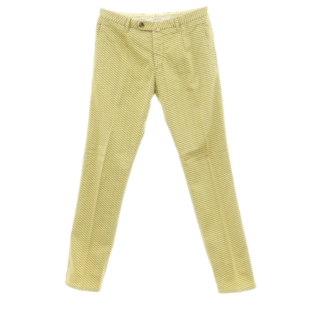 [Used] JWBRINE Stretch Cotton All-over Pattern Casual Slacks Pants Yellow x Gray [Size 48] [YEL] [S/S] [Condition Rank C] [Men&