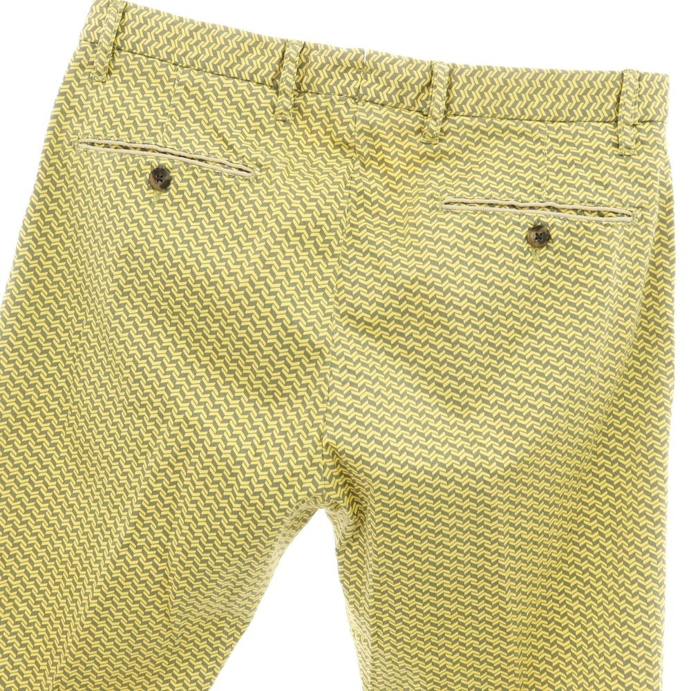 [Used] JWBRINE Stretch Cotton All-over Pattern Casual Slacks Pants Yellow x Gray [Size 48] [YEL] [S/S] [Condition Rank C] [Men&