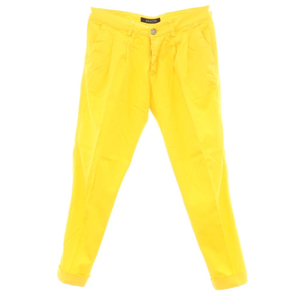 [Used] BASICON Stretch Cotton Twill Casual Slacks Pants Yellow [Size 46] [YEL] [S/S] [Condition Rank B] ​​[Men&