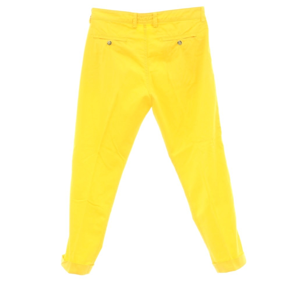 [Used] BASICON Stretch Cotton Twill Casual Slacks Pants Yellow [Size 46] [YEL] [S/S] [Condition Rank B] ​​[Men&