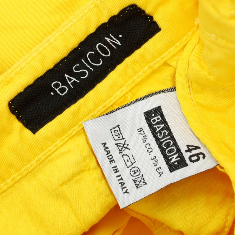 [Used] BASICON Stretch Cotton Twill Casual Slacks Pants Yellow [Size 46] [YEL] [S/S] [Condition Rank B] ​​[Men&