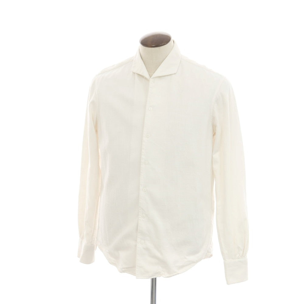 [Used] Bourrienne Cotton Casual Shirt White [L] [Condition Rank C] [Men&