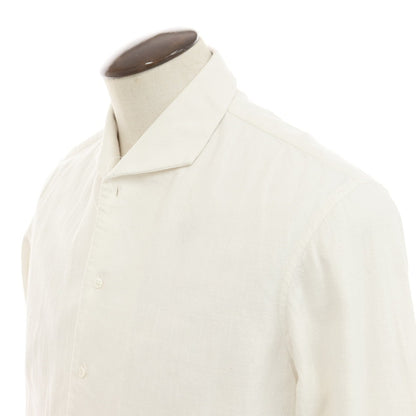 [Used] Bourrienne Cotton Casual Shirt White [L] [Condition Rank C] [Men&