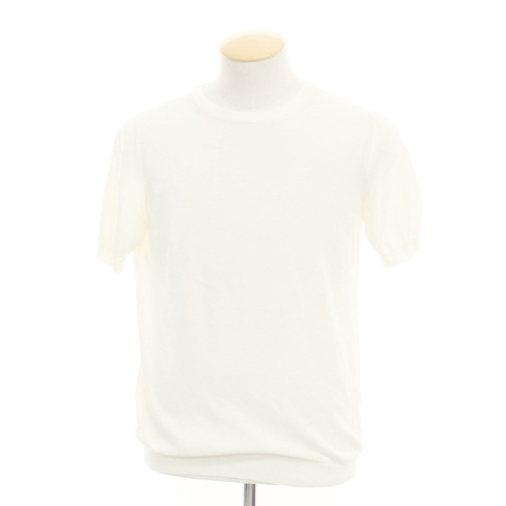 [Used] ZANONE High Gauge Cotton Short Sleeve Knit Ivory [46] [Condition Rank B] ​​[Men&