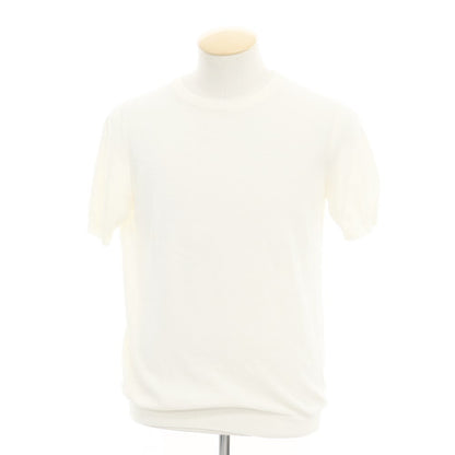 [Used] ZANONE High Gauge Cotton Short Sleeve Knit Ivory [46] [Condition Rank B] ​​[Men&