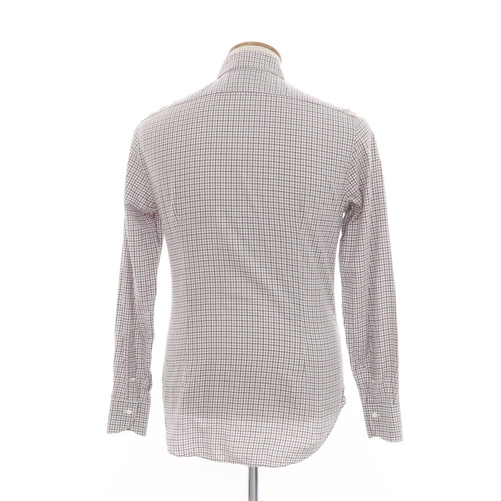 [Used] Alessandro Gherardi ALESSANDRO GHERARDI Cotton Horizontal Collar Casual Shirt White x Gray [39] [Condition Rank C] [Men&