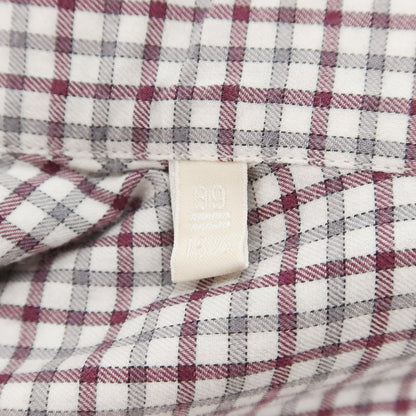 [Used] Alessandro Gherardi ALESSANDRO GHERARDI Cotton Horizontal Collar Casual Shirt White x Gray [39] [Condition Rank C] [Men&