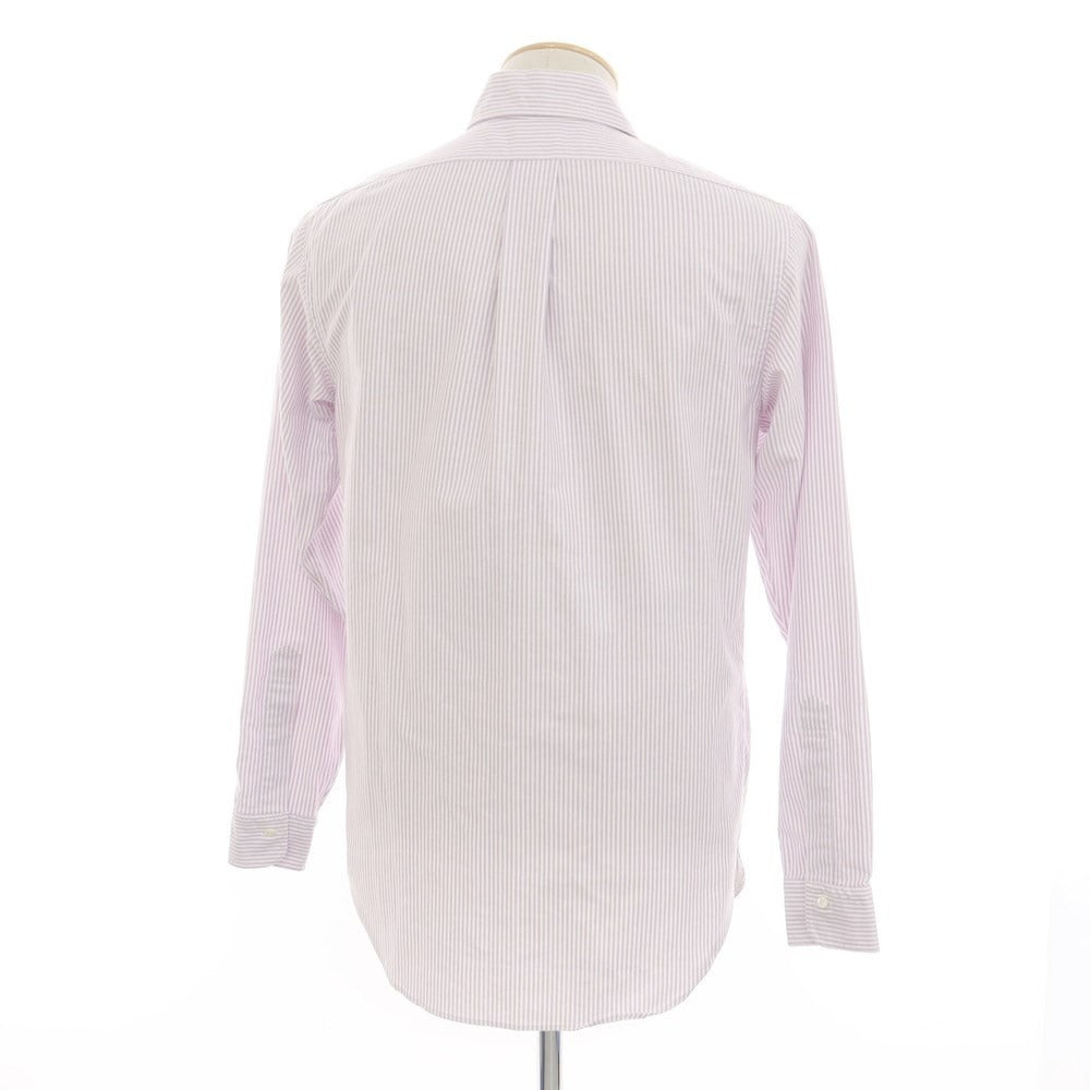 [Used] Brooks Brothers Cotton Striped Casual Shirt White x Purple [15-33] [Condition Rank B] ​​[Men&