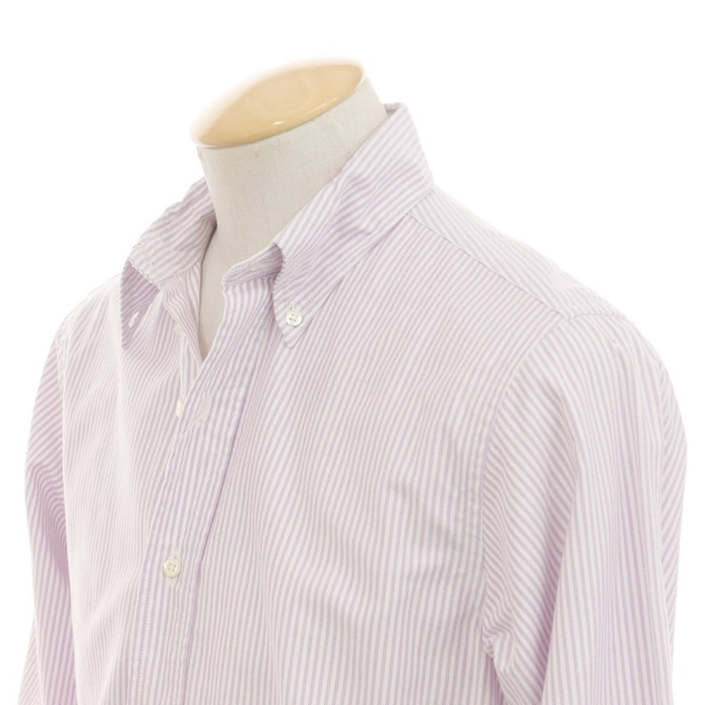 [Used] Brooks Brothers Cotton Striped Casual Shirt White x Purple [15-33] [Condition Rank B] ​​[Men&