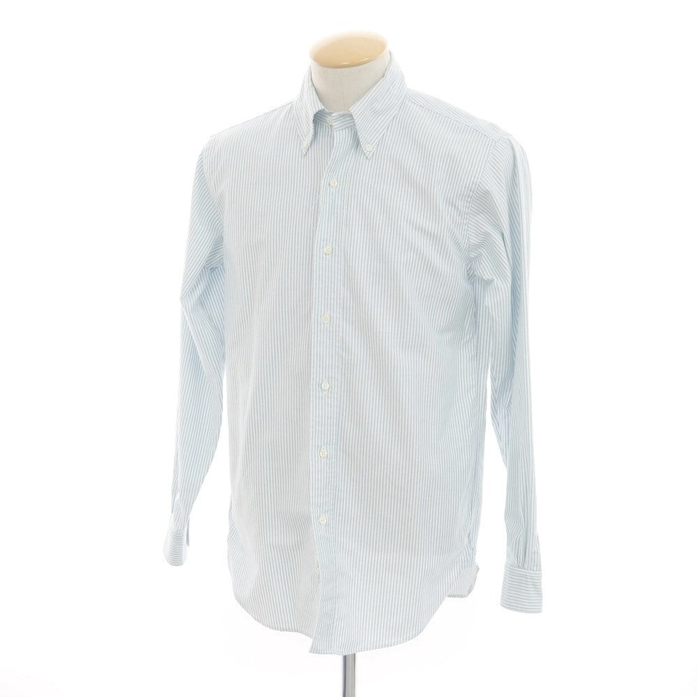 [Used] Brooks Brothers Cotton Striped Casual Shirt White x Blue [15-33] [Condition Rank C] [Men&