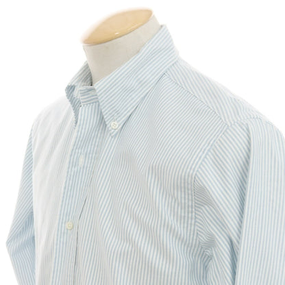 [Used] Brooks Brothers Cotton Striped Casual Shirt White x Blue [15-33] [Condition Rank C] [Men&