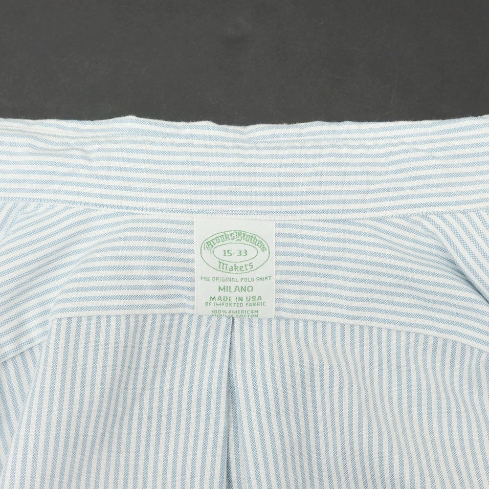 [Used] Brooks Brothers Cotton Striped Casual Shirt White x Blue [15-33] [Condition Rank C] [Men&