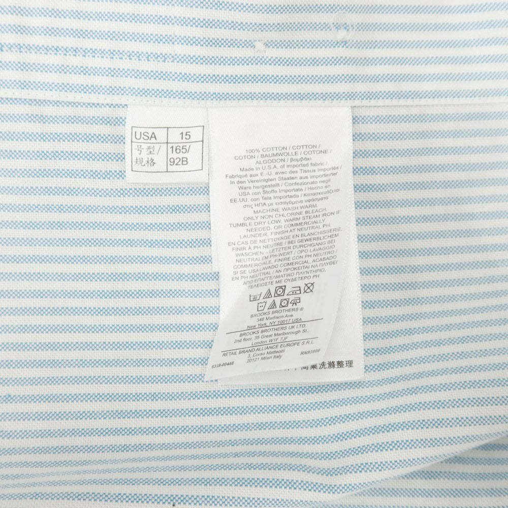 [Used] Brooks Brothers Cotton Striped Casual Shirt White x Blue [15-33] [Condition Rank C] [Men&