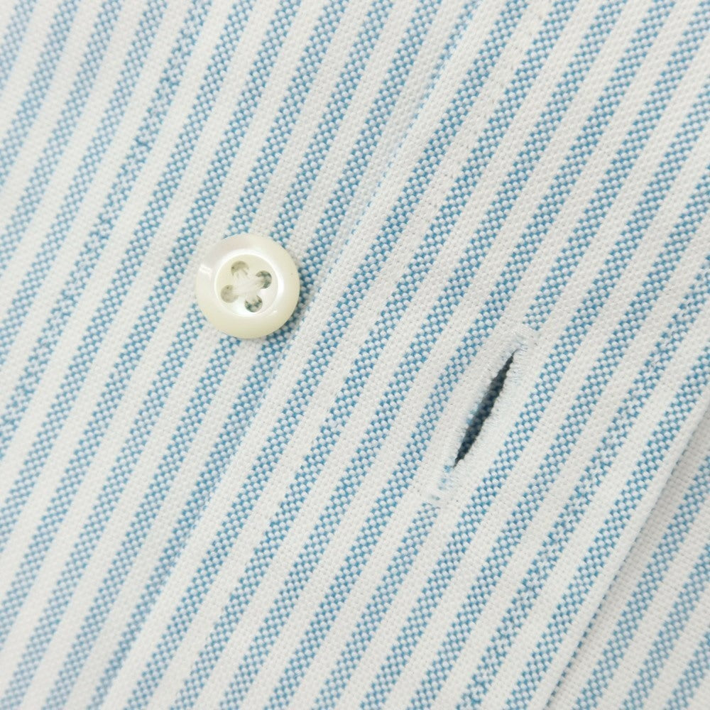 [Used] Brooks Brothers Cotton Striped Casual Shirt White x Blue [15-33] [Condition Rank C] [Men&