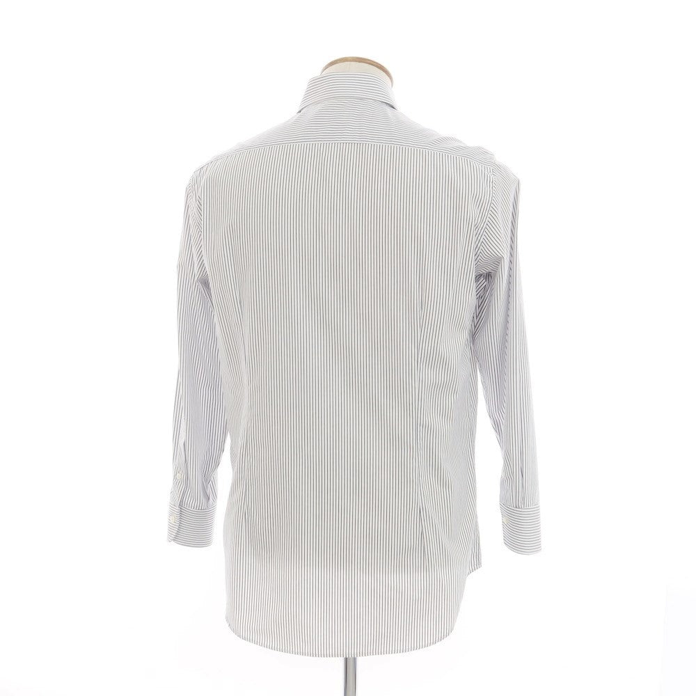 [Used] FAIRFAX Cotton Wide Collar Dress Shirt White x Navy [40] [Condition Rank C] [Men&