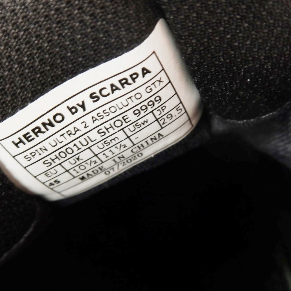 [Used] Herno x Scarpa Gore-Tex sneakers, black [29.5cm] [Condition rank B] ​​[Men&