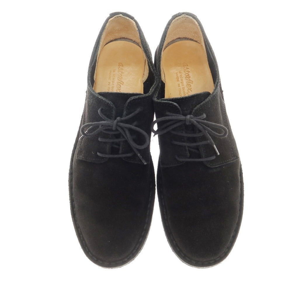 [Used] Astorflex suede plain toe shoes, black [41] [Condition rank C] [Men&