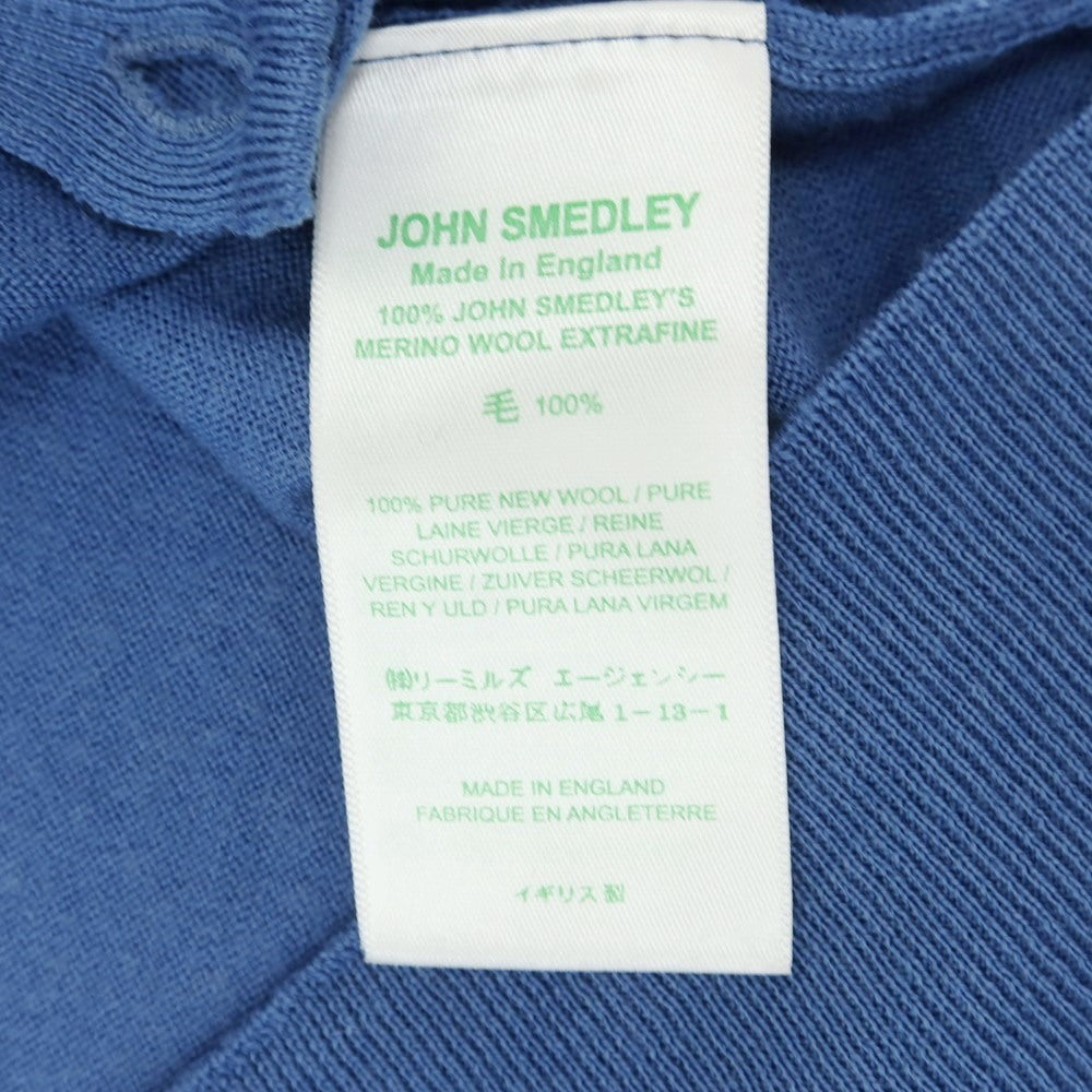 【中古】ジョンスメドレー JOHN SMEDLEY ハイゲージ ウール ニットベスト ブルー【サイズM】【BLU】【A/W】【状態ランクC】【メンズ】【758998】