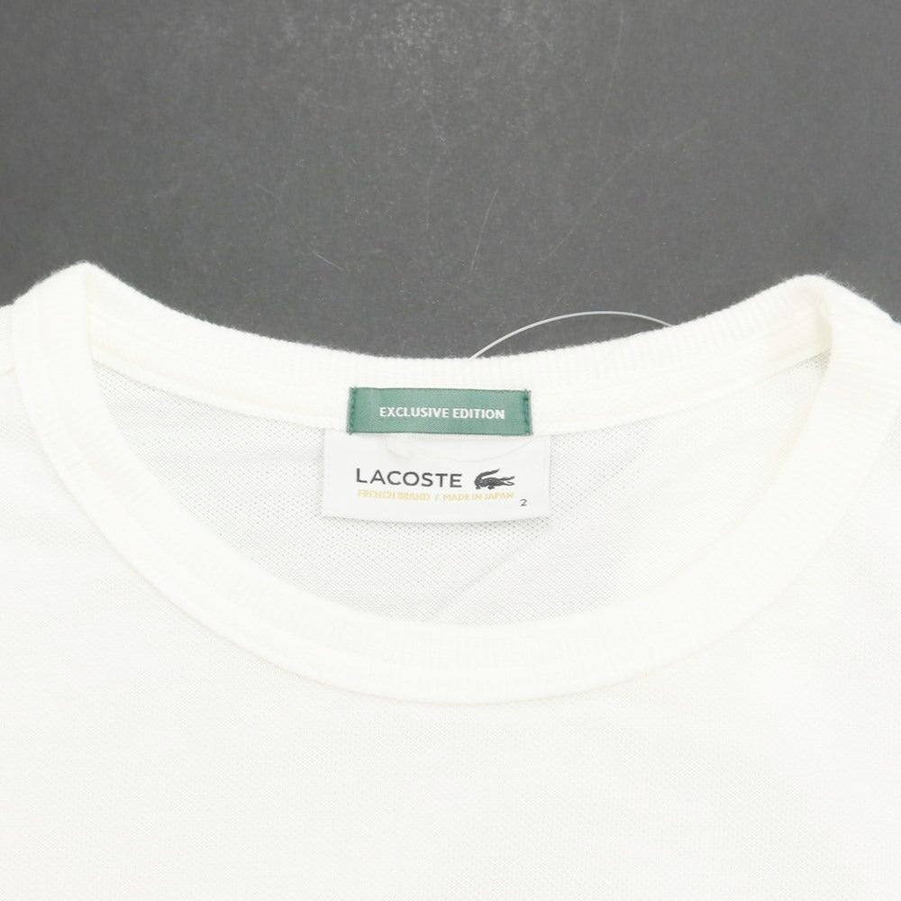 [Used] LACOSTE Pique Cotton Pocket Short Sleeve T-Shirt White [2] [Condition Rank B] ​​[Men&