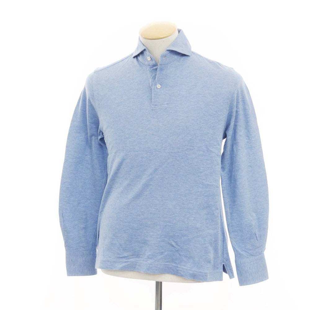 [Used] GUY ROVER Pique Cotton Long Sleeve Polo Shirt Light Blue [XS] [Condition Rank B] ​​[Men&