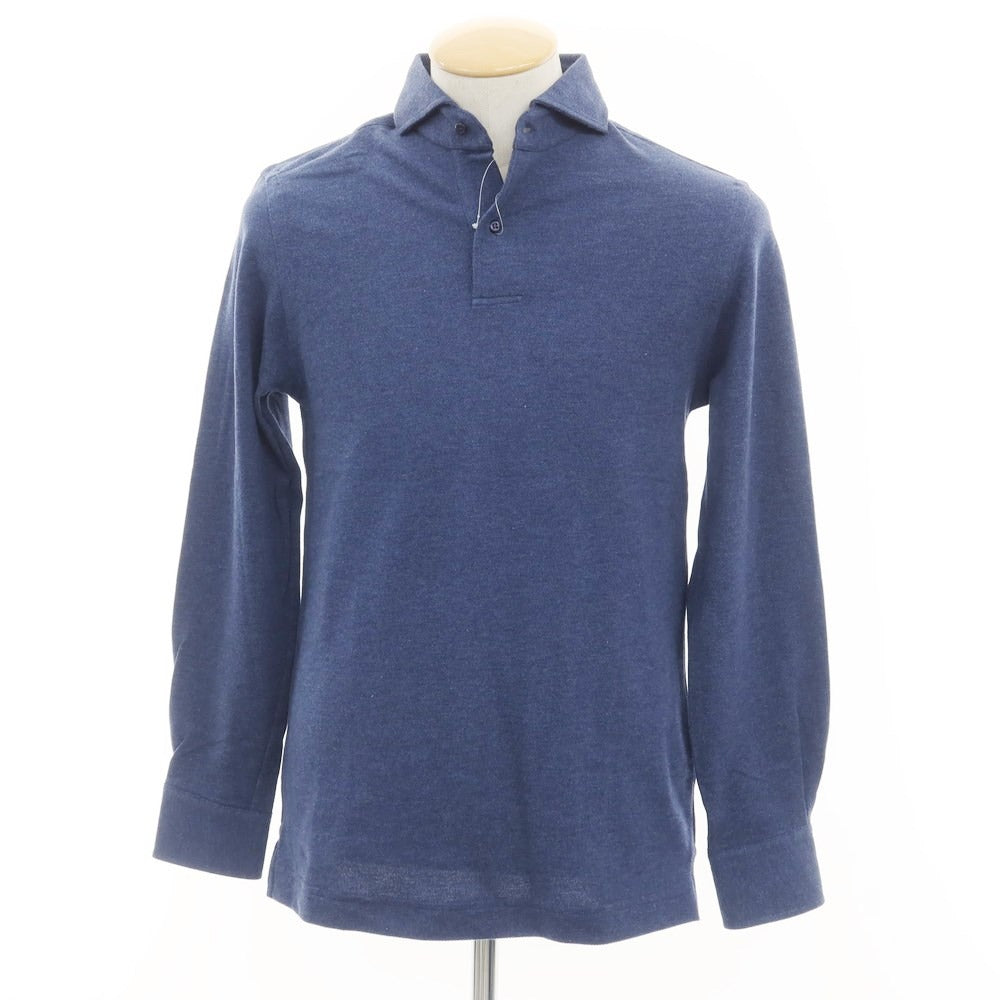 [Used] GUY ROVER Pique Cotton Long Sleeve Polo Shirt Navy [XS] [Condition Rank B] ​​[Men&