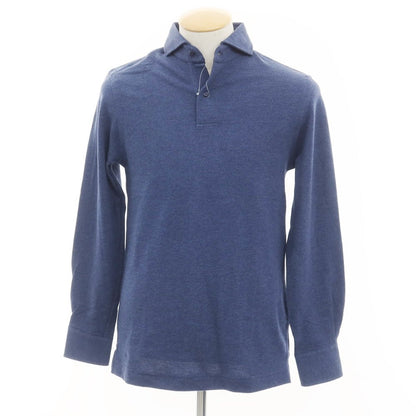 [Used] GUY ROVER Pique Cotton Long Sleeve Polo Shirt Navy [XS] [Condition Rank B] ​​[Men&