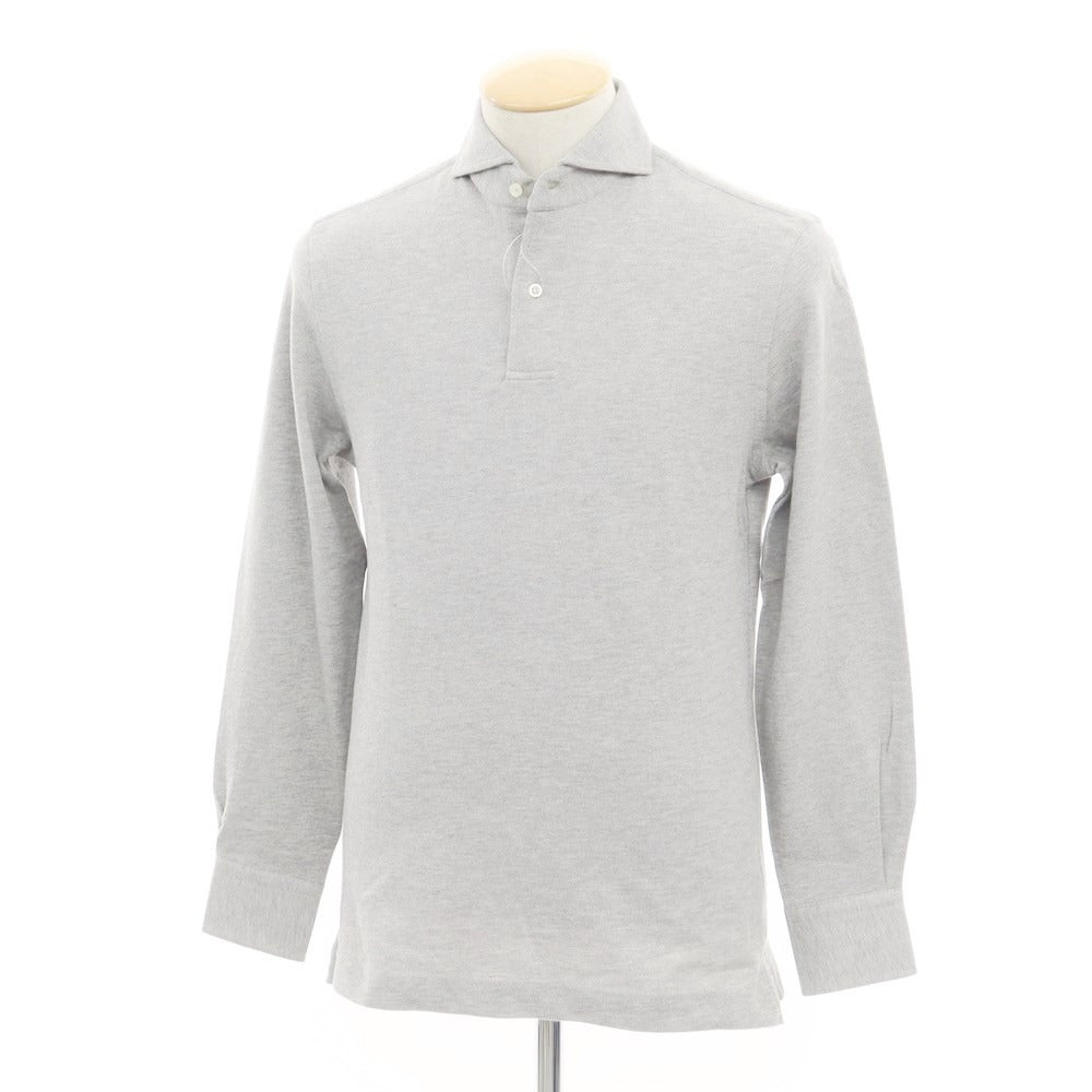 [Used] GUY ROVER Pique Cotton Long Sleeve Polo Shirt, Grey [XS] [Condition Rank B] ​​[Men&