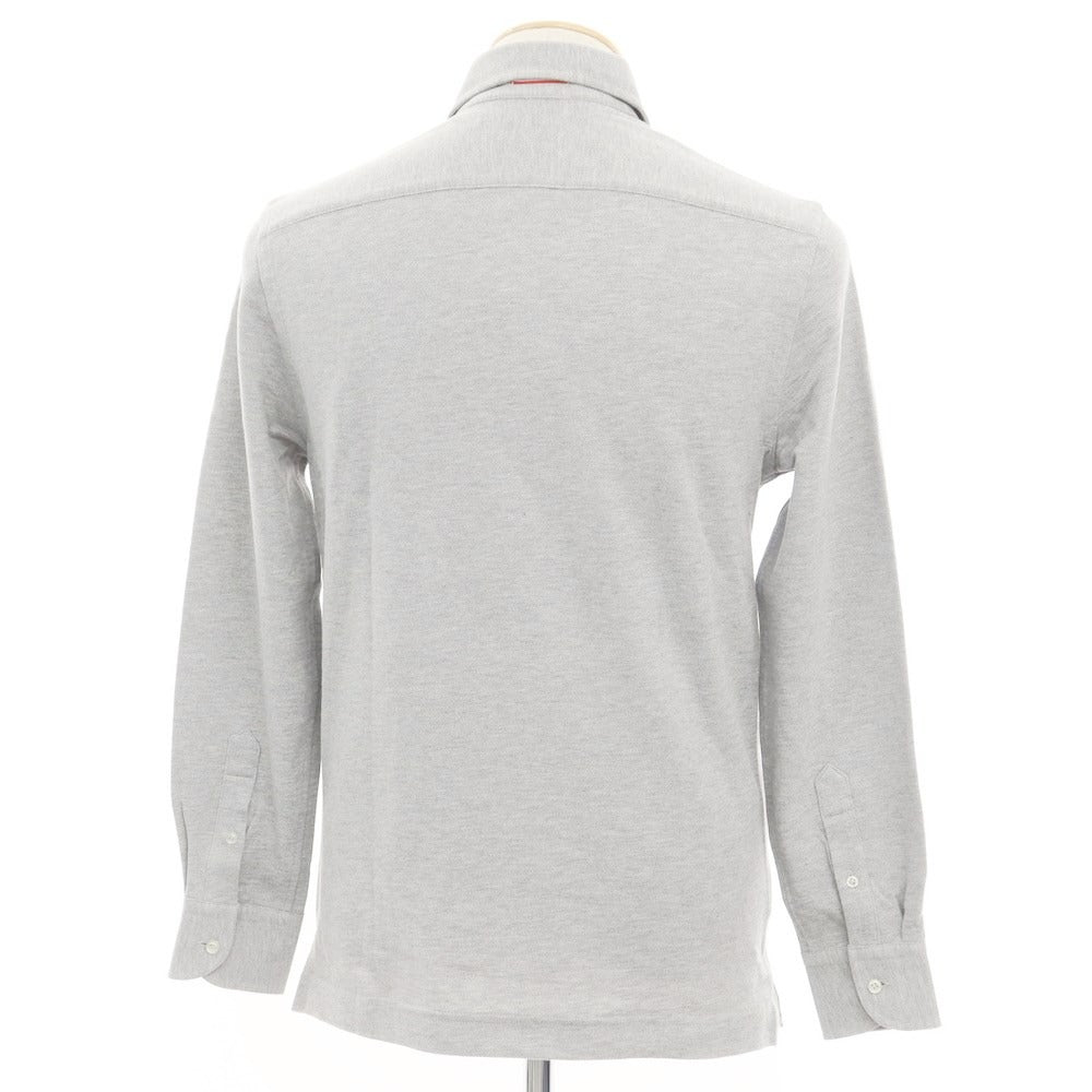 [Used] GUY ROVER Pique Cotton Long Sleeve Polo Shirt, Grey [XS] [Condition Rank B] ​​[Men&