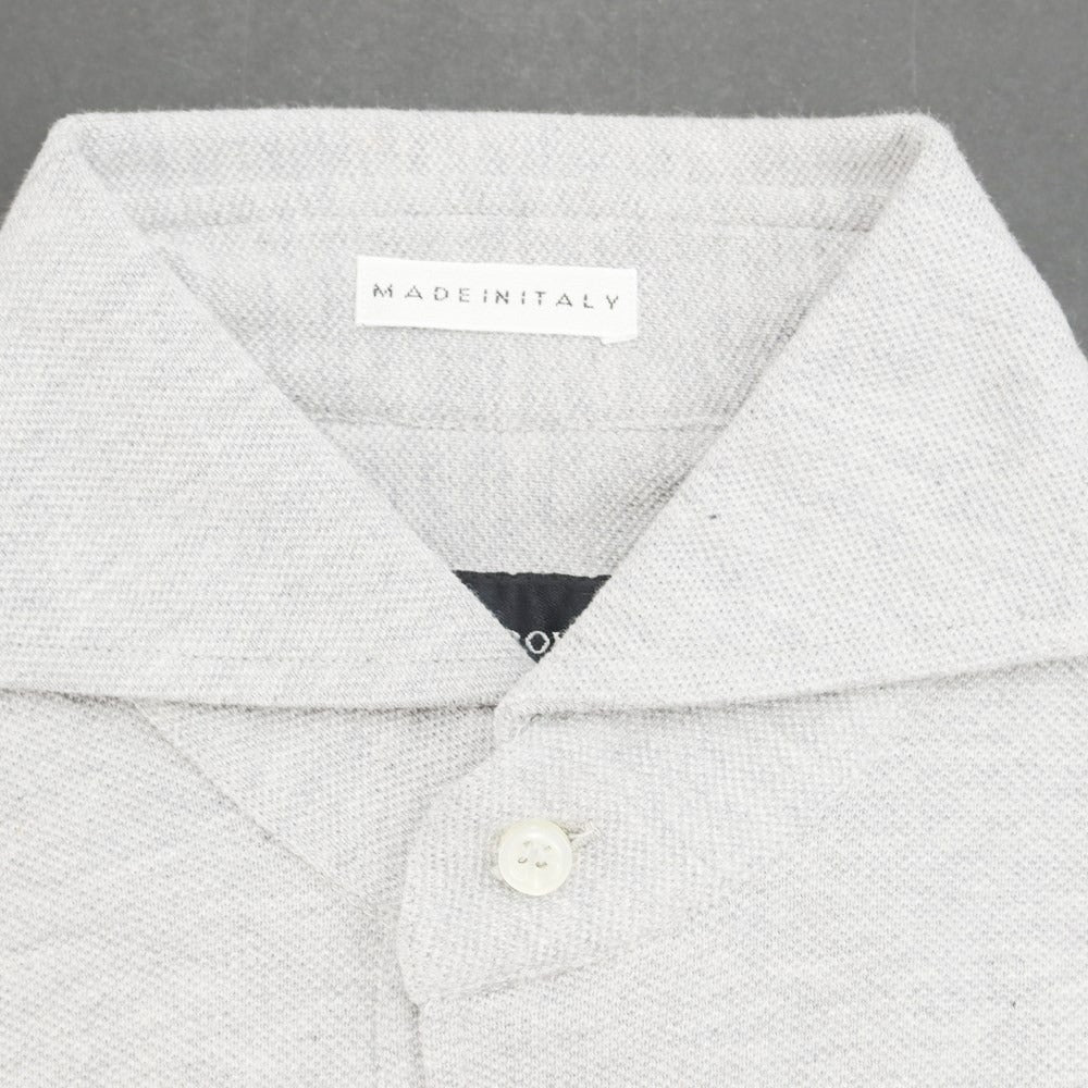 [Used] GUY ROVER Pique Cotton Long Sleeve Polo Shirt, Grey [XS] [Condition Rank B] ​​[Men&