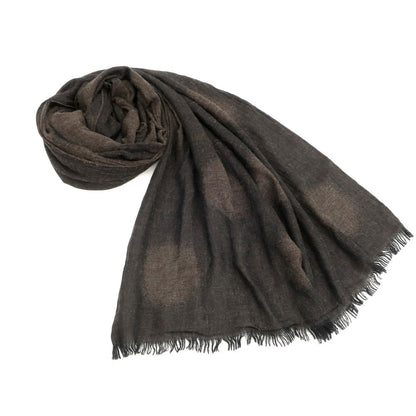 [Used] GIERRE Rayon cotton polka dot scarf, dark brown x black [Condition: C] [Men&