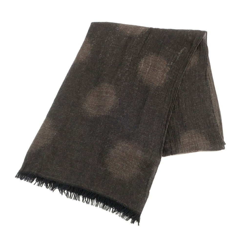 [Used] GIERRE Rayon cotton polka dot scarf, dark brown x black [Condition: C] [Men&