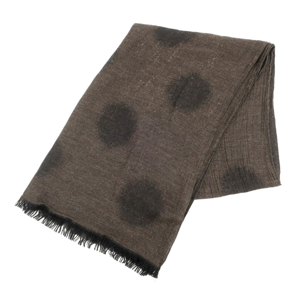 [Used] GIERRE Rayon cotton polka dot scarf, dark brown x black [Condition: C] [Men&