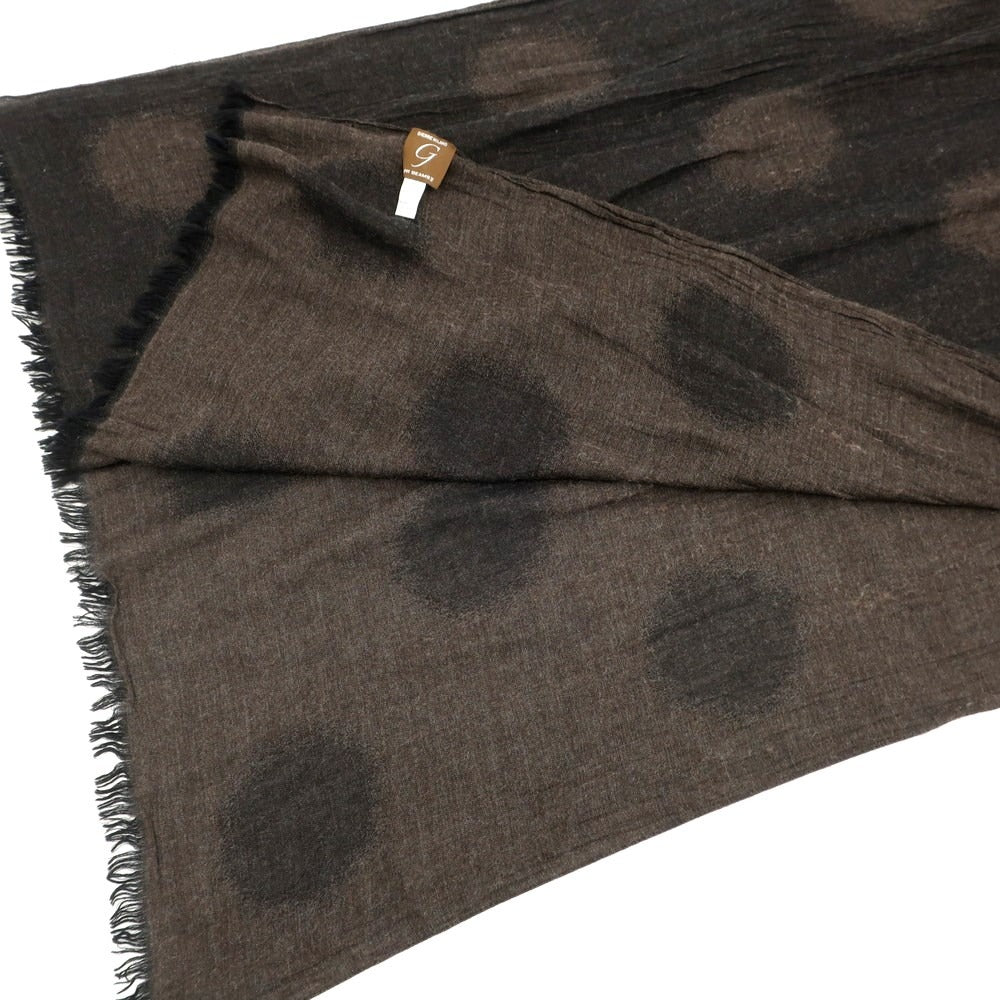 [Used] GIERRE Rayon cotton polka dot scarf, dark brown x black [Condition: C] [Men&