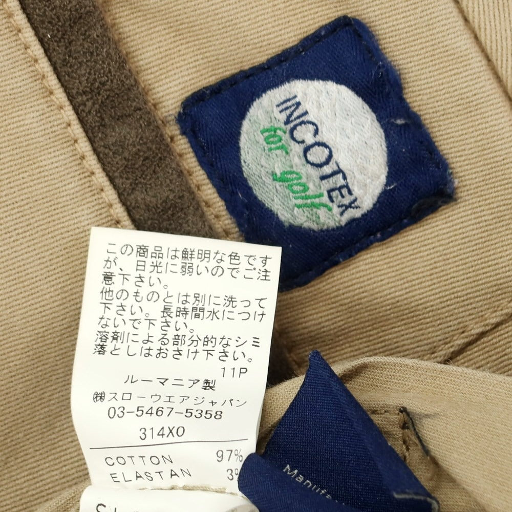 [Used] INCOTEX GOLF stretch chino pants, beige [44] [Condition rank C] [Men&