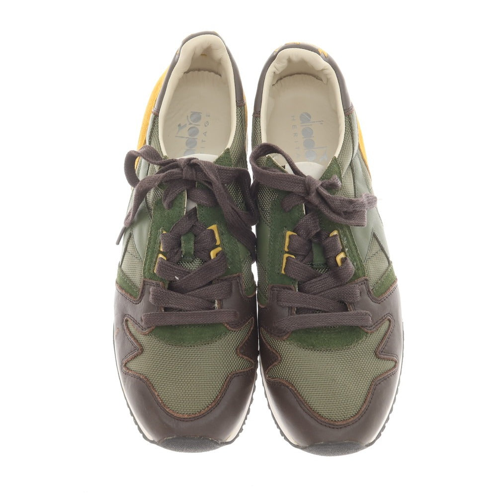 [Used] Diadora HERITAGE EXODUS sneakers, olive green x brown x yellow [27] [Condition rank A] [Men&