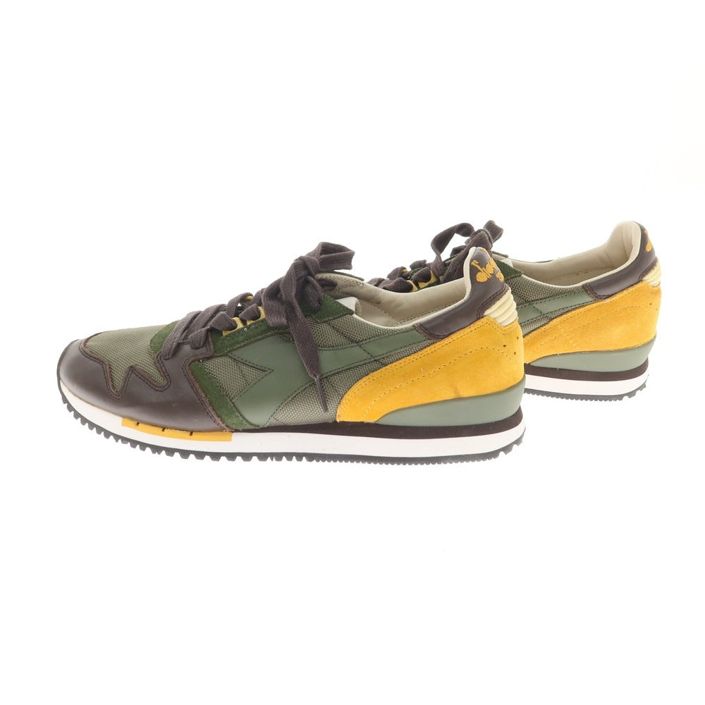 【中古】ディアドラ Diadora HERITAGE EXODUS スニーカー オリーブグリーンxブラウン×イエロー【 27 】【 状態ランクA 】【 メンズ 】