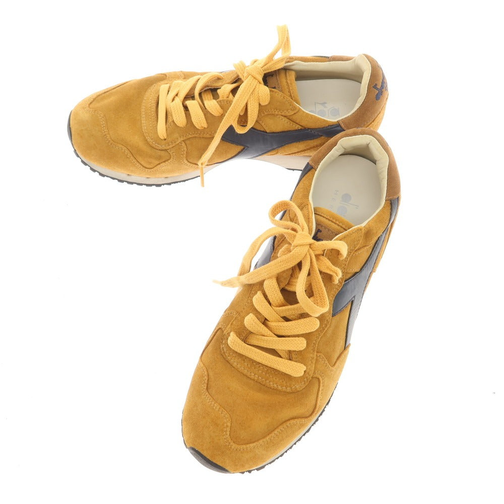 [Used] [Unused] Diadora HERITAGE TRIDENT S.SW Suede Sneakers Yellow Orange x Navy [27.5] [Condition Rank S] [Men&