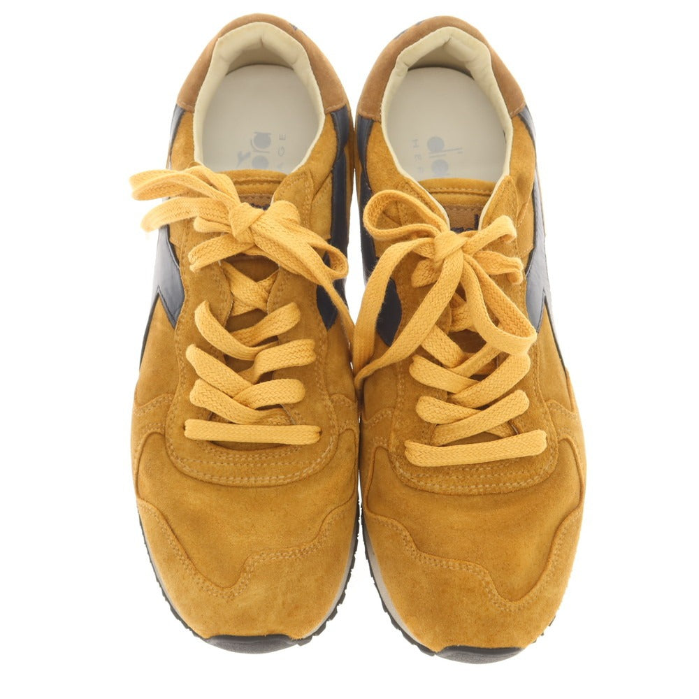 [Used] [Unused] Diadora HERITAGE TRIDENT S.SW Suede Sneakers Yellow Orange x Navy [27.5] [Condition Rank S] [Men&