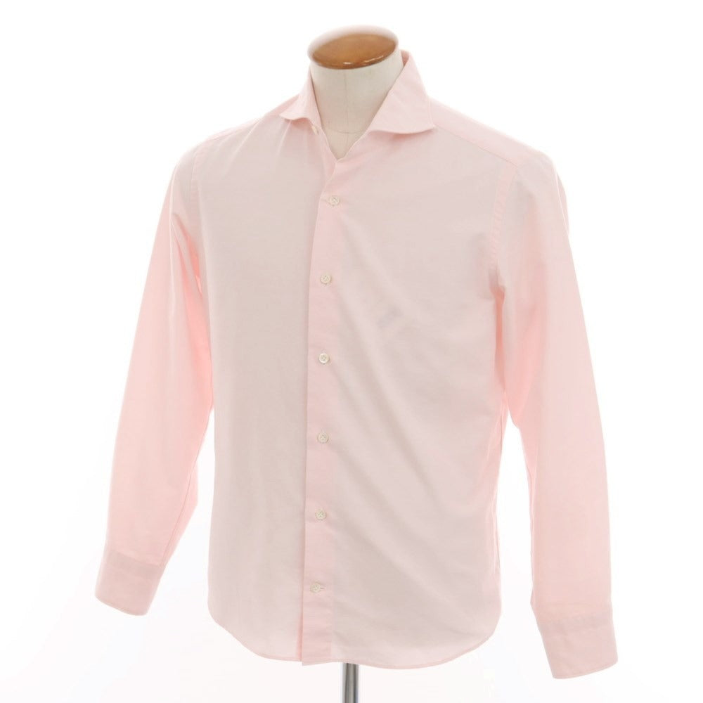 【中古】ジャンネット giannetto コットン ホリゾンタルカラー ドレスシャツ ピンク【 40 】【 状態ランクC 】【 メンズ 】