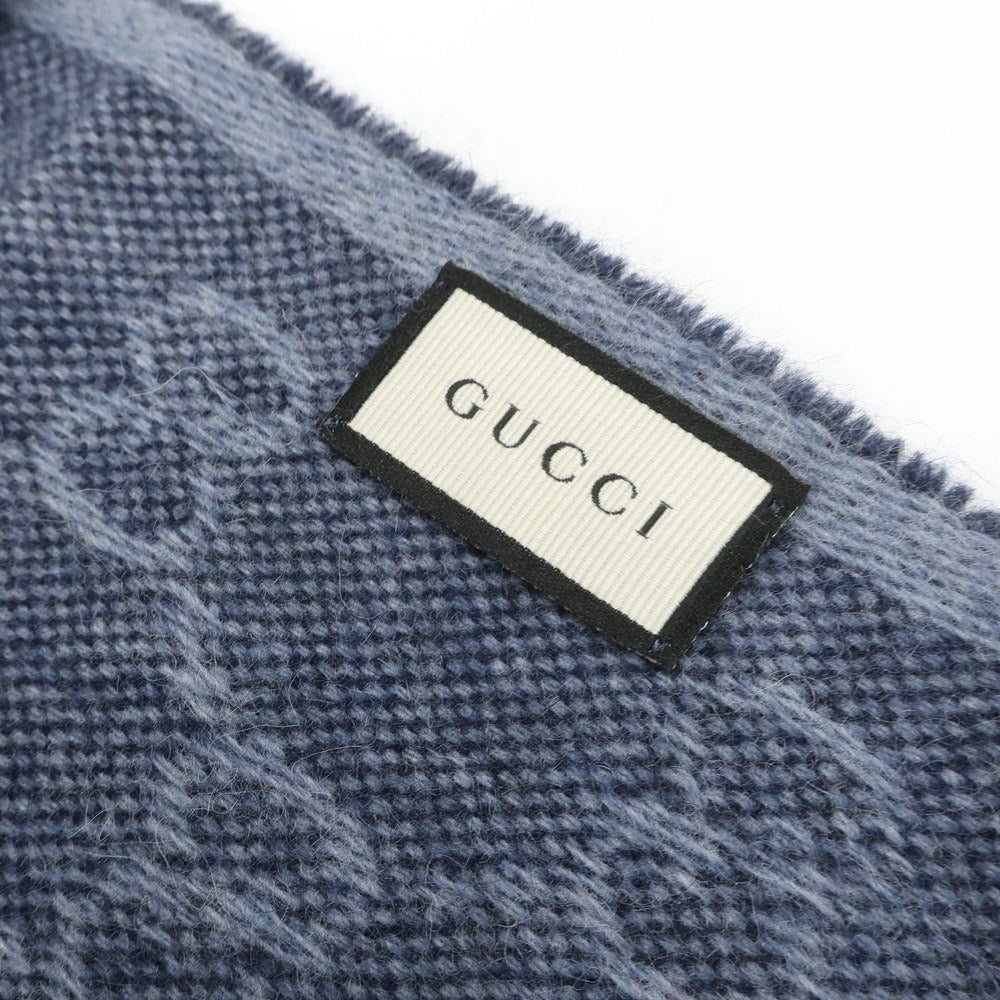 【中古】グッチ GUCCI ウールアルパカ GG柄 マフラー ブルーxネイビー【 状態ランクB 】【 メンズ 】
[APD]