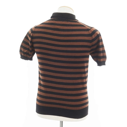 [Used] BEAMS F Cotton Short Sleeve Polo Knit Brown x Black [Size 46] [BRW] [S/S] [Condition Rank C] [Men&