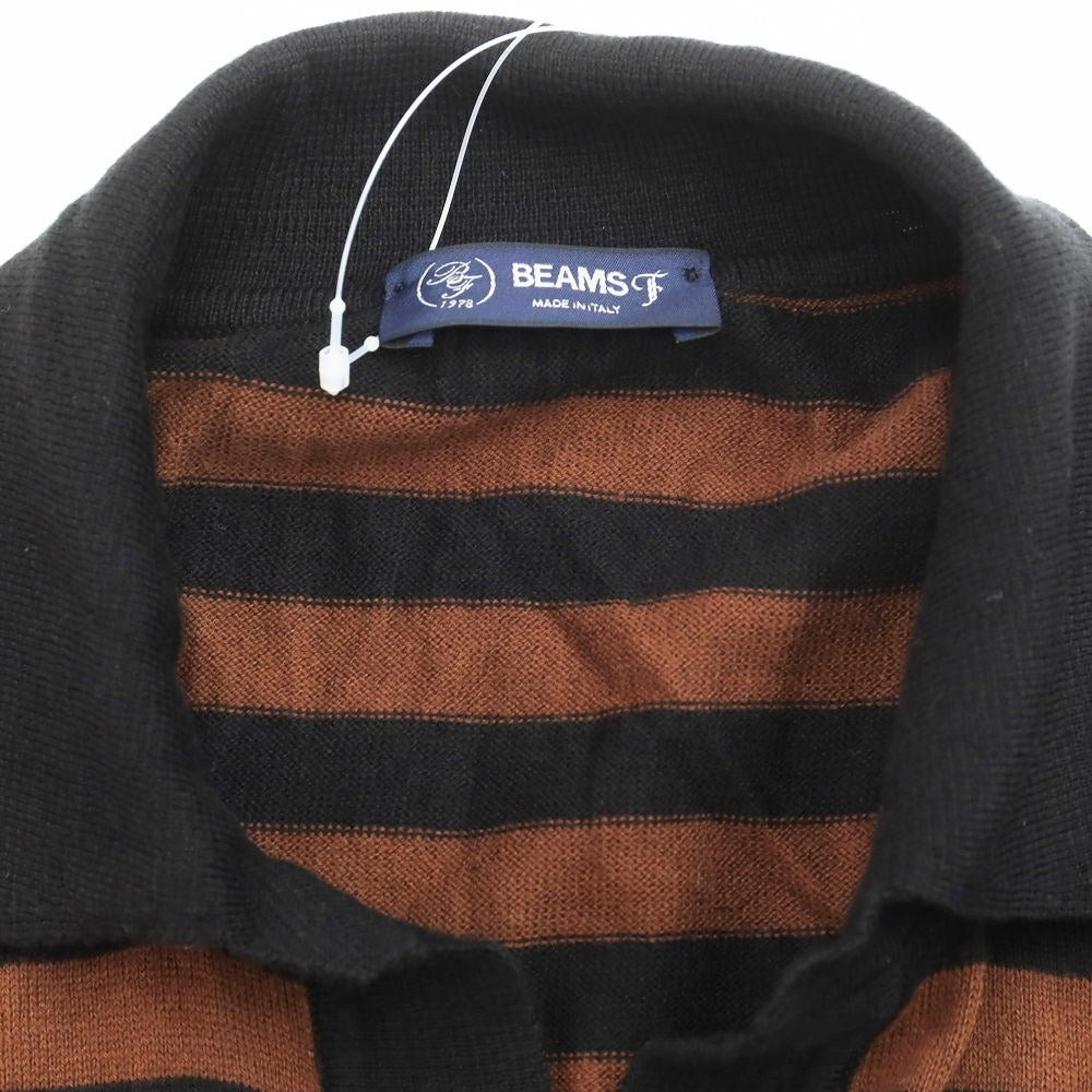 [Used] BEAMS F Cotton Short Sleeve Polo Knit Brown x Black [Size 46] [BRW] [S/S] [Condition Rank C] [Men&