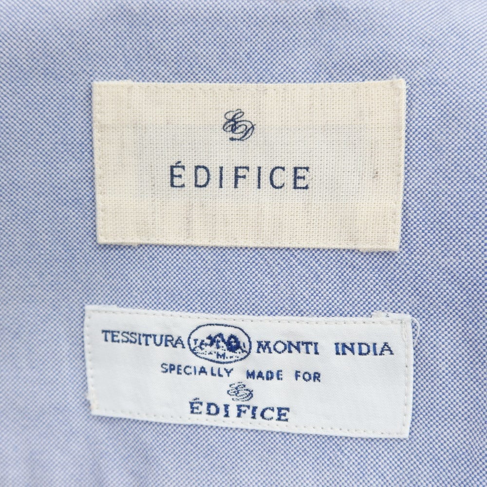 [Used] EDIFICE Cotton Wide Collar Casual Shirt Blue [44] [Condition Rank B] ​​[Men&