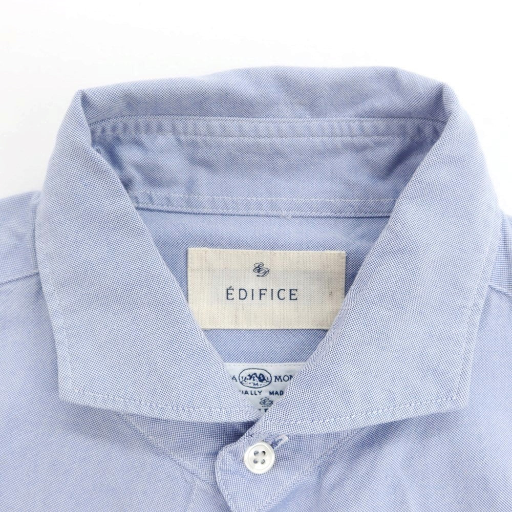 [Used] EDIFICE Cotton Wide Collar Casual Shirt Blue [44] [Condition Rank B] ​​[Men&