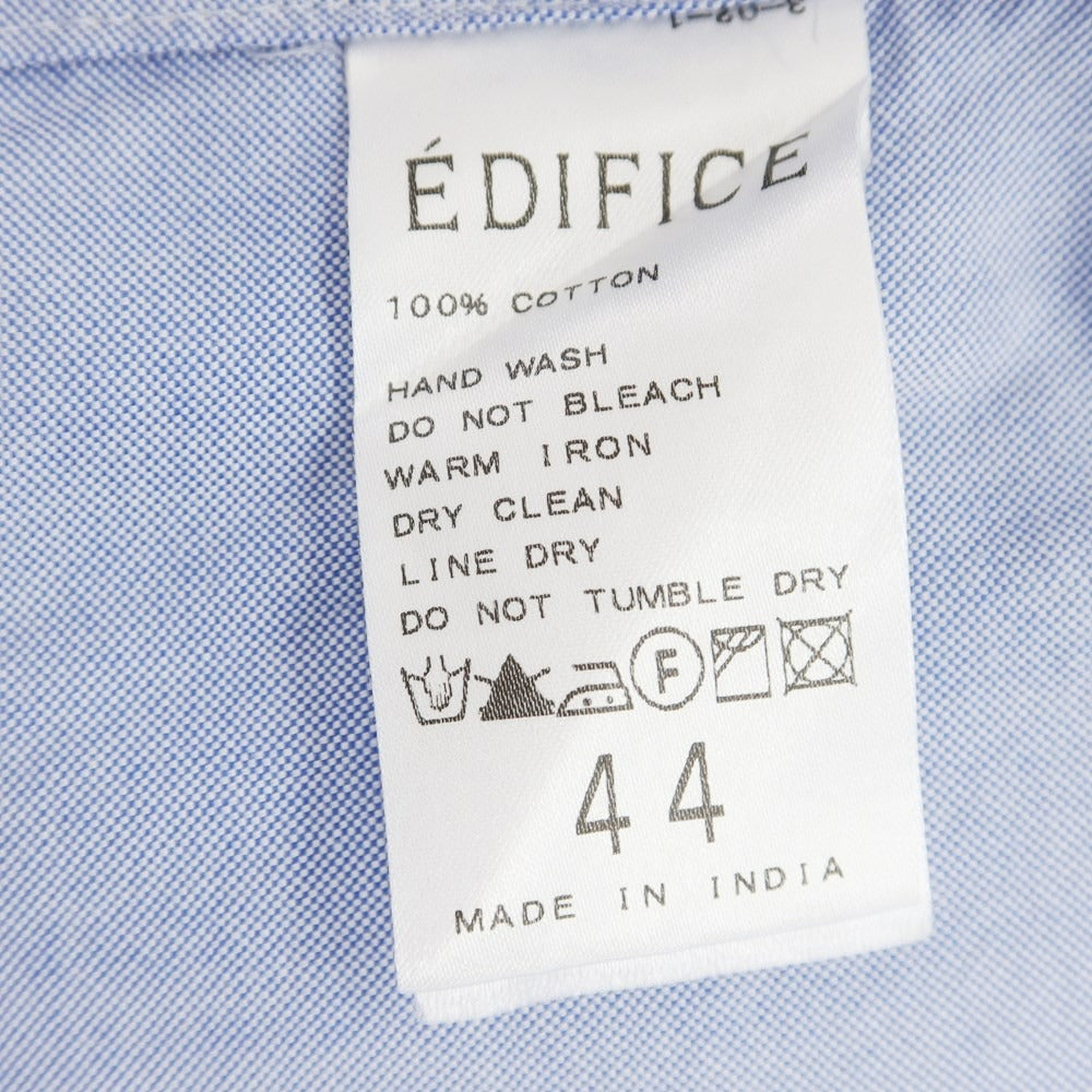 [Used] EDIFICE Cotton Wide Collar Casual Shirt Blue [44] [Condition Rank B] ​​[Men&