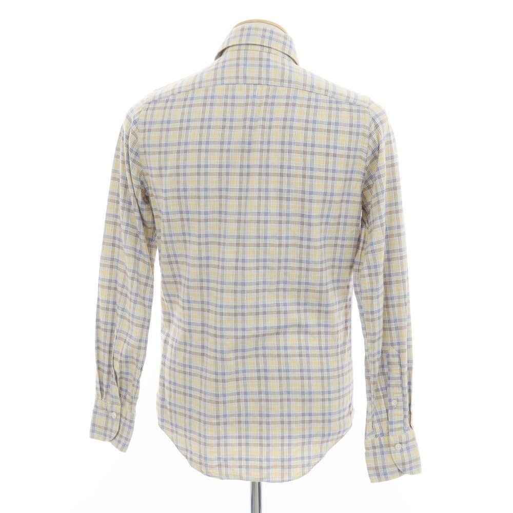 [Used] Finamore Check Flannel Shirt Gray x Yellow x Blue [37] [Condition Rank B] ​​[Men&