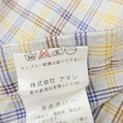 [Used] Finamore Check Flannel Shirt Gray x Yellow x Blue [37] [Condition Rank B] ​​[Men&