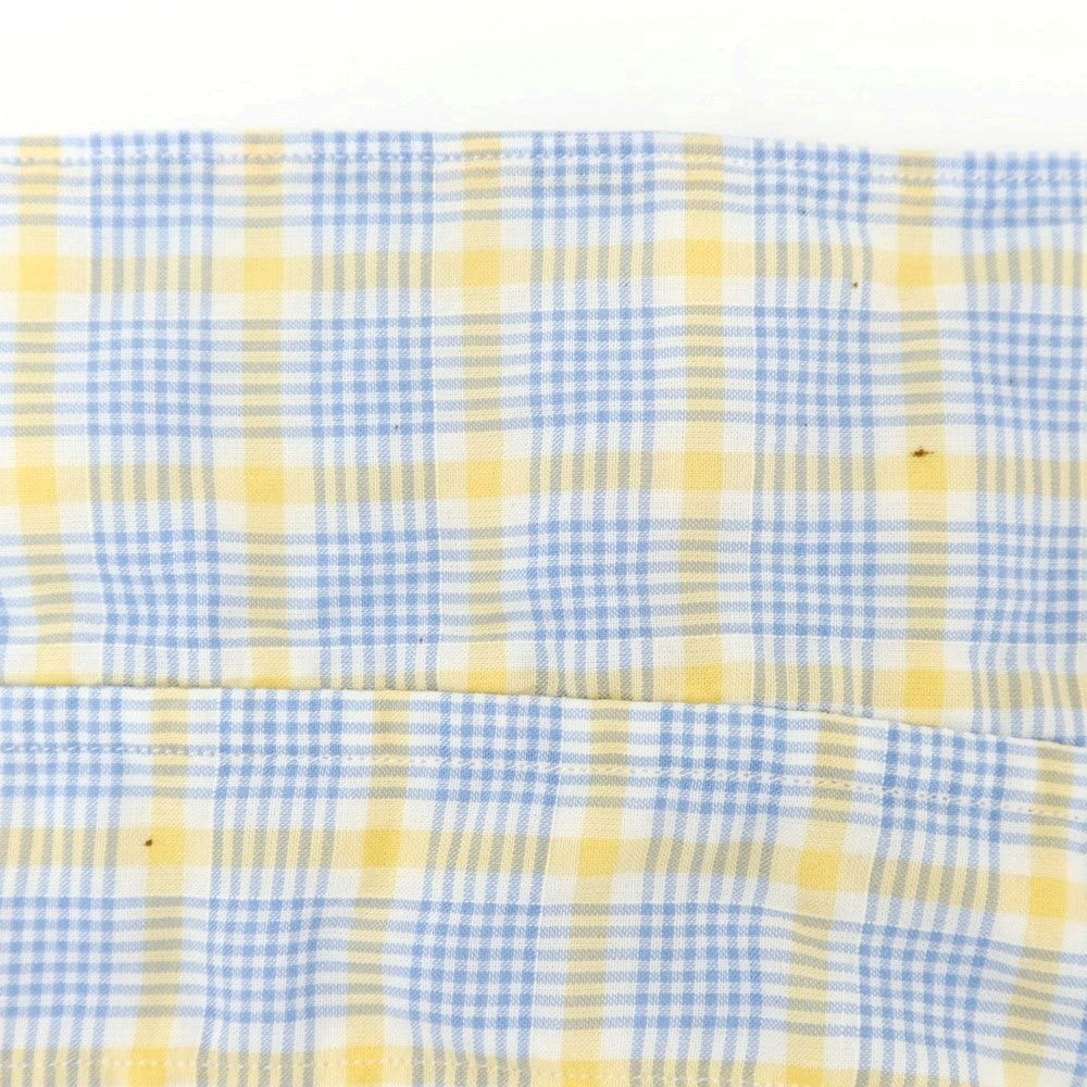 [Used] Finamore Check Cotton Casual Shirt Blue x Yellow x White [38] [Condition Rank B] ​​[Men&