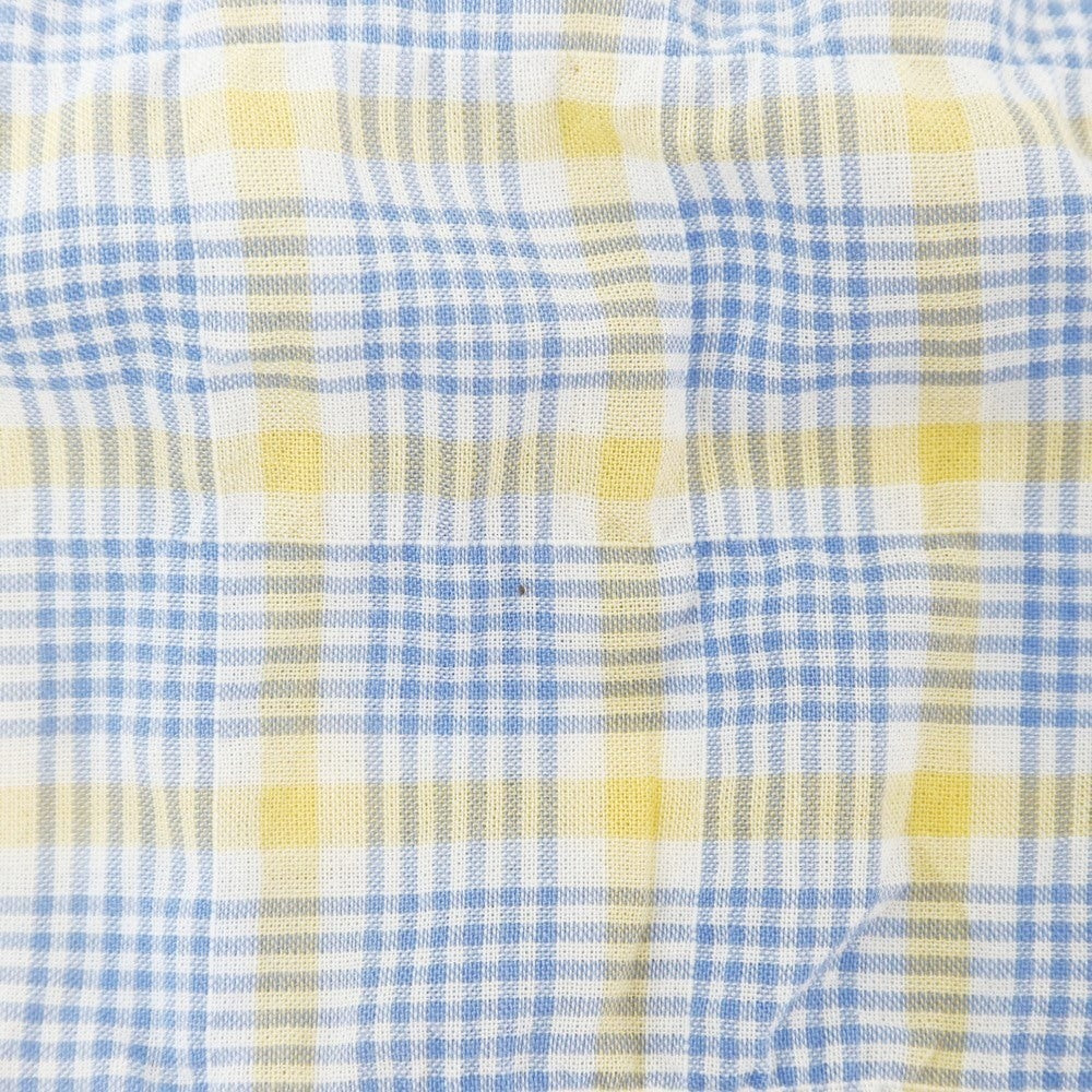 [Used] Finamore Check Cotton Casual Shirt Blue x Yellow x White [38] [Condition Rank B] ​​[Men&