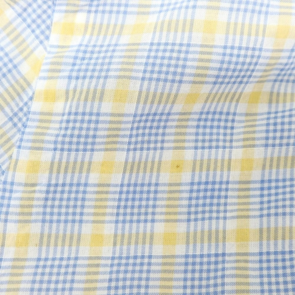 [Used] Finamore Check Cotton Casual Shirt Blue x Yellow x White [38] [Condition Rank B] ​​[Men&